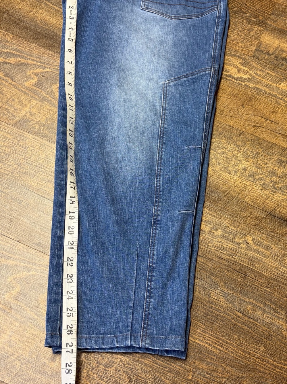Democracy Ab Solution Barrel Leg Jeans High Rise Stretch Womens 14 Side Panel - Picture 7 of 8